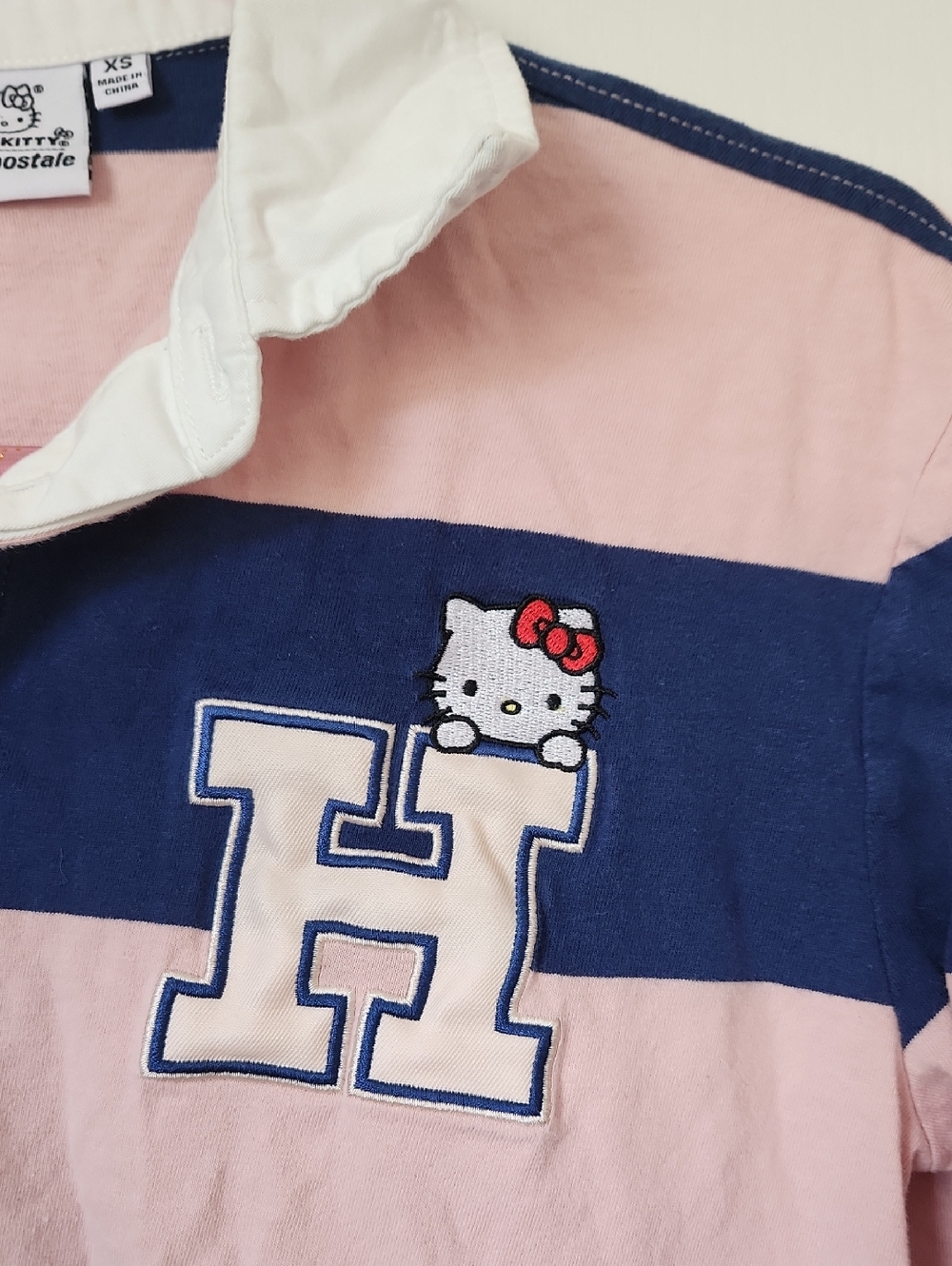 Hello Kitty Cropped Rugby Shirt - Picture 4 of 8